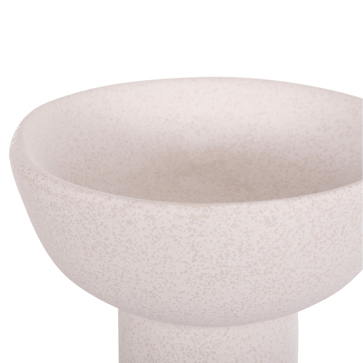 ΕΠΙΤΡΑΠΕΖΙΟ ΚΕΡΑΜΙΚΟ ΔΙΑΚΟΣΜΗΤΙΚΟ ELENDIL HM4603.01 ΥΠΟΛΕΥΚΟ ΚΡΥΣΤΑΛΛΙΚΟ Φ20x26,5Υεκ