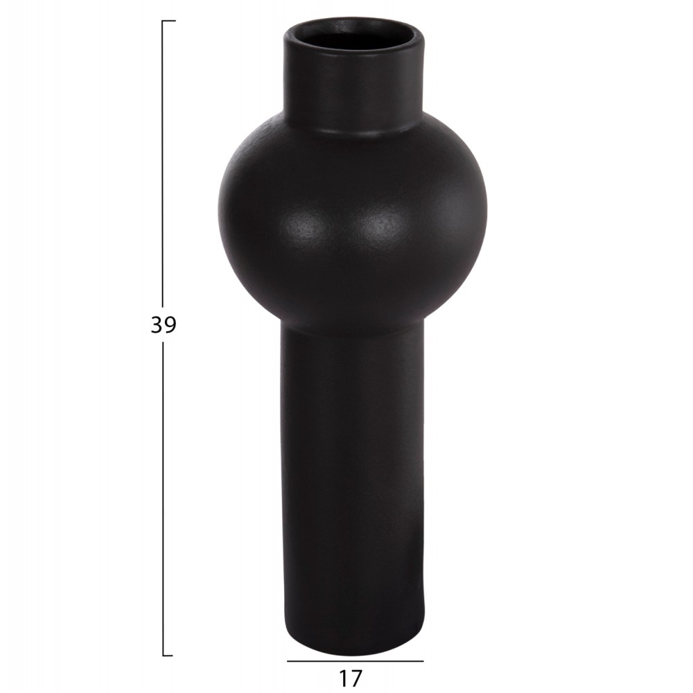 ΕΠΙΤΡΑΠΕΖΙΟ ΚΕΡΑΜΙΚΟ ΔΙΑΚΟΣΜΗΤΙΚΟ SCEPTER HM4604.02 ΜΑΥΡΟ ΜΑΤ Φ17x39Υεκ