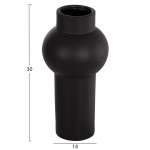 ΕΠΙΤΡΑΠΕΖΙΟ ΚΕΡΑΜΙΚΟ ΔΙΑΚΟΣΜΗΤΙΚΟ SCEPTER HM4605.02 ΜΑΥΡΟ ΜΑΤ Φ15x30Υ εκ.