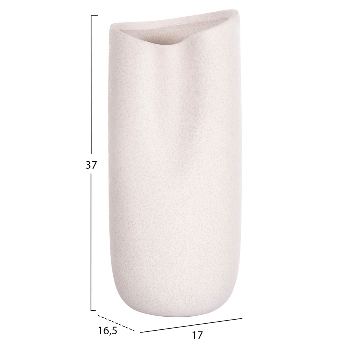 ΕΠΙΤΡΑΠΕΖΙΟ ΚΕΡΑΜΙΚΟ ΔΙΑΚΟΣΜΗΤΙΚΟ GLAΖΕ HM4606.01 ΚΡΥΣΤΑΛΛΙΚΟ ΥΠΟΛΕΥΚΟ 17x16,5x37Υεκ