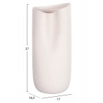 ΕΠΙΤΡΑΠΕΖΙΟ ΚΕΡΑΜΙΚΟ ΔΙΑΚΟΣΜΗΤΙΚΟ GLAΖΕ HM4606.01 ΚΡΥΣΤΑΛΛΙΚΟ ΥΠΟΛΕΥΚΟ 17x16,5x37Υεκ