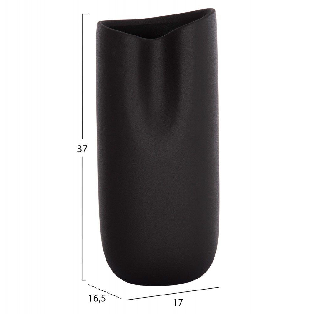 ΕΠΙΤΡΑΠΕΖΙΟ ΚΕΡΑΜΙΚΟ ΔΙΑΚΟΣΜΗΤΙΚΟ GLAΖΕ HM4606.02 ΜΑΥΡΟ ΜΑΤ 17x16,5x37Υεκ