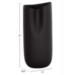 ΕΠΙΤΡΑΠΕΖΙΟ ΚΕΡΑΜΙΚΟ ΔΙΑΚΟΣΜΗΤΙΚΟ GLAΖΕ HM4606.02 ΜΑΥΡΟ ΜΑΤ 17x16,5x37Υεκ