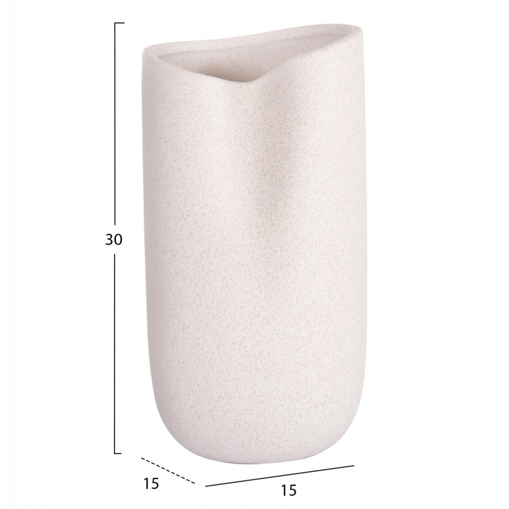 ΕΠΙΤΡΑΠΕΖΙΟ ΚΕΡΑΜΙΚΟ ΔΙΑΚΟΣΜΗΤΙΚΟ GLAΖΕ HM4607.01 ΥΠΟΛΕΥΚΟ ΚΡΥΣΤΑΛΛΙΚΟ 15x15x30Υεκ