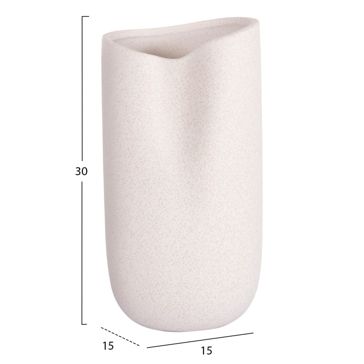 ΕΠΙΤΡΑΠΕΖΙΟ ΚΕΡΑΜΙΚΟ ΔΙΑΚΟΣΜΗΤΙΚΟ GLAΖΕ HM4607.01 ΥΠΟΛΕΥΚΟ ΚΡΥΣΤΑΛΛΙΚΟ 15x15x30Υεκ