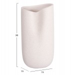 ΕΠΙΤΡΑΠΕΖΙΟ ΚΕΡΑΜΙΚΟ ΔΙΑΚΟΣΜΗΤΙΚΟ GLAΖΕ HM4607.01 ΥΠΟΛΕΥΚΟ ΚΡΥΣΤΑΛΛΙΚΟ 15x15x30Υεκ