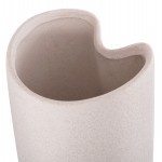 ΕΠΙΤΡΑΠΕΖΙΟ ΚΕΡΑΜΙΚΟ ΔΙΑΚΟΣΜΗΤΙΚΟ GLAΖΕ HM4607.01 ΥΠΟΛΕΥΚΟ ΚΡΥΣΤΑΛΛΙΚΟ 15x15x30Υεκ