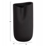 ΕΠΙΤΡΑΠΕΖΙΟ ΚΕΡΑΜΙΚΟ ΔΙΑΚΟΣΜΗΤΙΚΟ GLAΖΕ HM4607.02 ΜΑΥΡΟ ΜΑΤ 15x15x30Υεκ