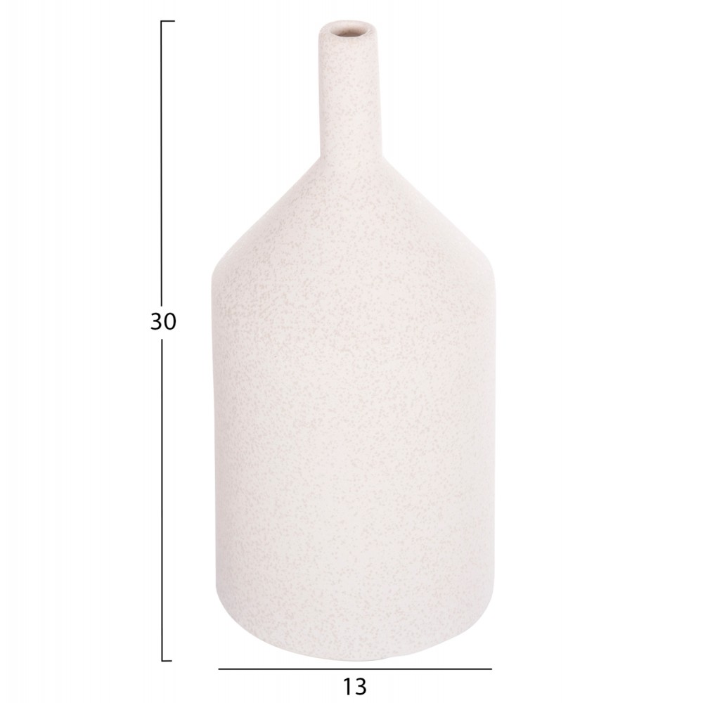 ΕΠΙΤΡΑΠΕΖΙΟ ΚΕΡΑΜΙΚΟ ΔΙΑΚΟΣΜΗΤΙΚΟ GALAD HM4608.01 ΚΡΥΣΤΑΛΛΙΚΟ ΥΠΟΛΕΥΚΟ Φ13x30Υεκ