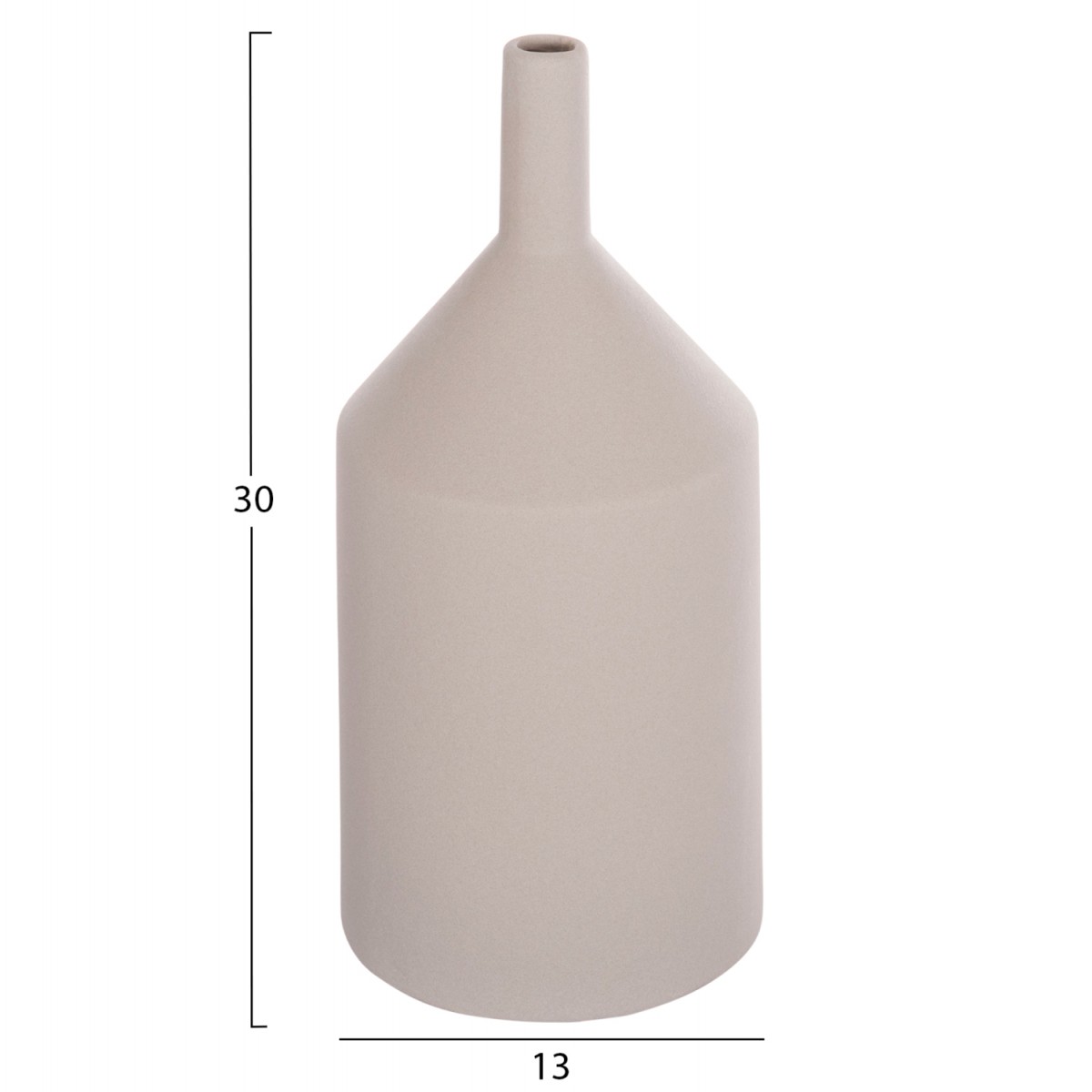 ΕΠΙΤΡΑΠΕΖΙΟ ΚΕΡΑΜΙΚΟ ΔΙΑΚΟΣΜΗΤΙΚΟ GALAD HM4608.03 ΓΚΡΙ ΜΑΤ Φ13x30Υεκ