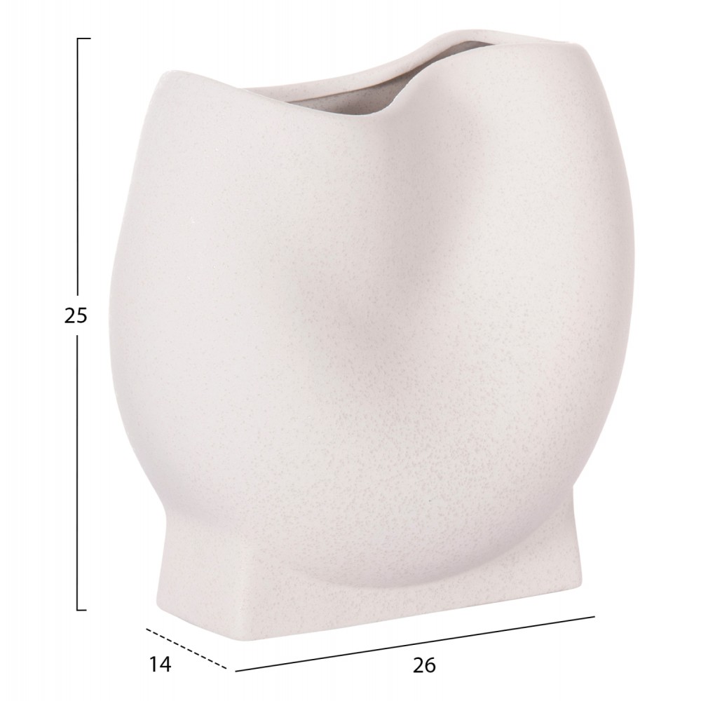 ΕΠΙΤΡΑΠΕΖΙΟ ΚΕΡΑΜΙΚΟ ΔΙΑΚΟΣΜΗΤΙΚΟ GLAΖΕ HM4610.01 ΥΠΟΛΕΥΚΟ ΚΡΥΣΤΑΛΛΙΚΟ 26x14x25Υεκ