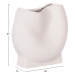 ΕΠΙΤΡΑΠΕΖΙΟ ΚΕΡΑΜΙΚΟ ΔΙΑΚΟΣΜΗΤΙΚΟ GLAΖΕ HM4610.01 ΥΠΟΛΕΥΚΟ ΚΡΥΣΤΑΛΛΙΚΟ 26x14x25Υεκ