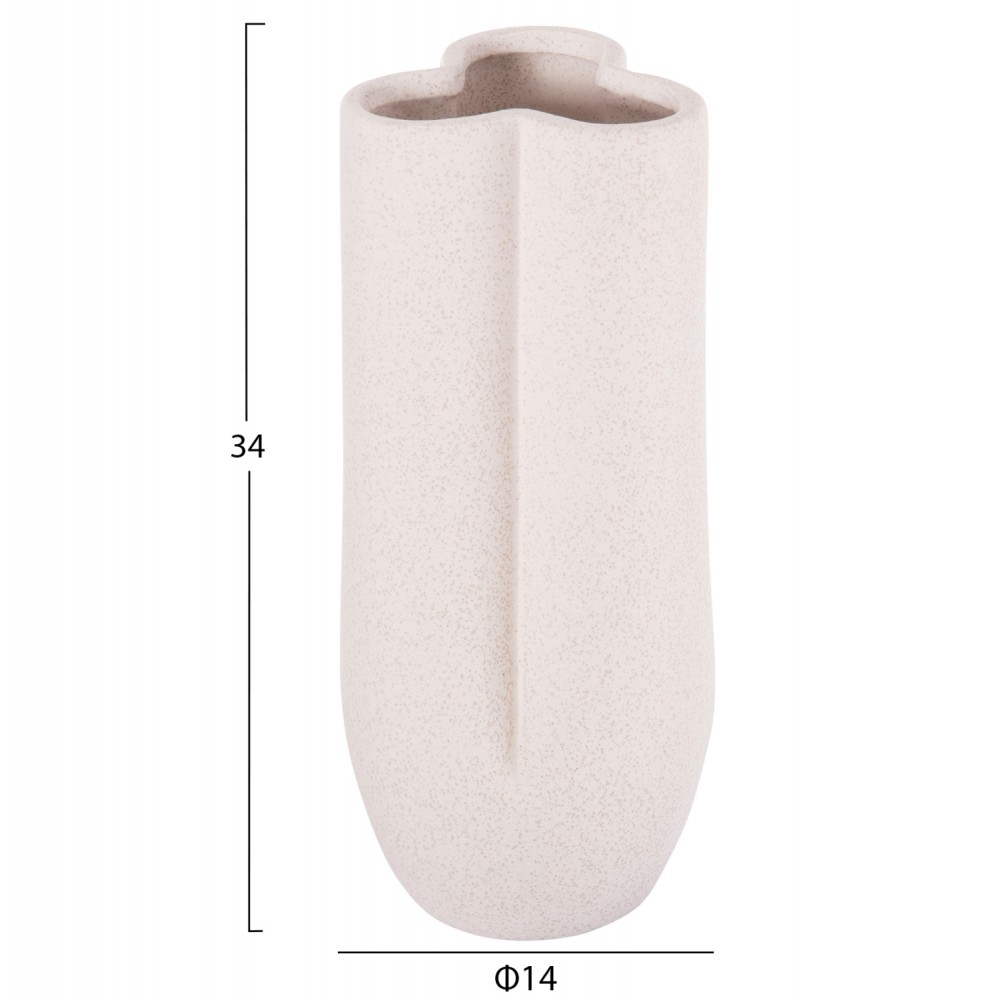 ΕΠΙΤΡΑΠΕΖΙΟ ΚΕΡΑΜΙΚΟ ΔΙΑΚΟΣΜΗΤΙΚΟ GLAΖΕ HM4611.01 ΚΡΥΣΤΑΛΛΙΚΟ ΥΠΟΛΕΥΚΟ Φ14x34Υεκ