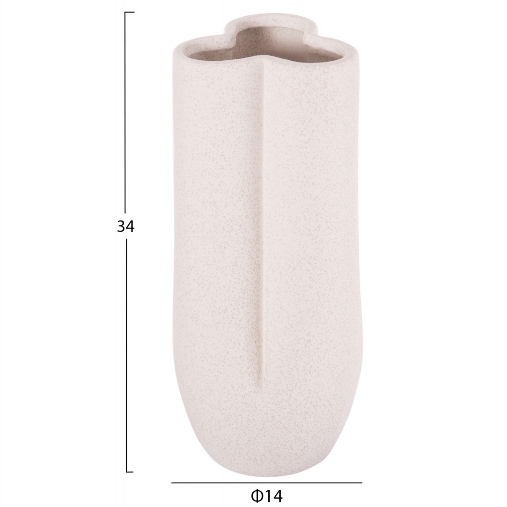 ΕΠΙΤΡΑΠΕΖΙΟ ΚΕΡΑΜΙΚΟ ΔΙΑΚΟΣΜΗΤΙΚΟ GLAΖΕ HM4611.01 ΚΡΥΣΤΑΛΛΙΚΟ ΥΠΟΛΕΥΚΟ Φ14x34Υεκ