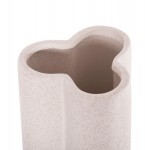 ΕΠΙΤΡΑΠΕΖΙΟ ΚΕΡΑΜΙΚΟ ΔΙΑΚΟΣΜΗΤΙΚΟ GLAΖΕ HM4611.01 ΚΡΥΣΤΑΛΛΙΚΟ ΥΠΟΛΕΥΚΟ Φ14x34Υεκ