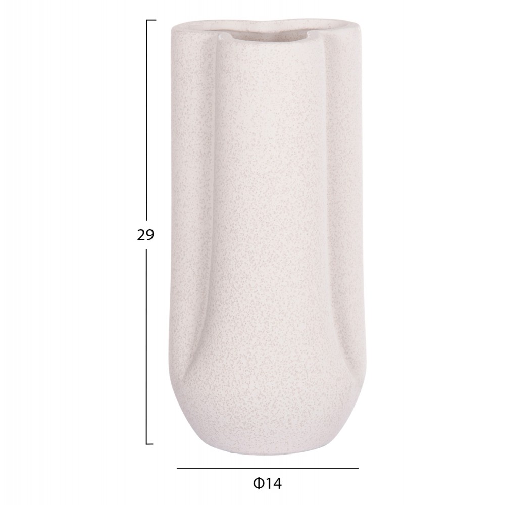 ΕΠΙΤΡΑΠΕΖΙΟ ΚΕΡΑΜΙΚΟ ΔΙΑΚΟΣΜΗΤΙΚΟ GLAΖΕ HM4612.01 ΚΡΥΣΤΑΛΛΙΚΟ ΥΠΟΛΕΥΚΟ Φ14x29Υεκ