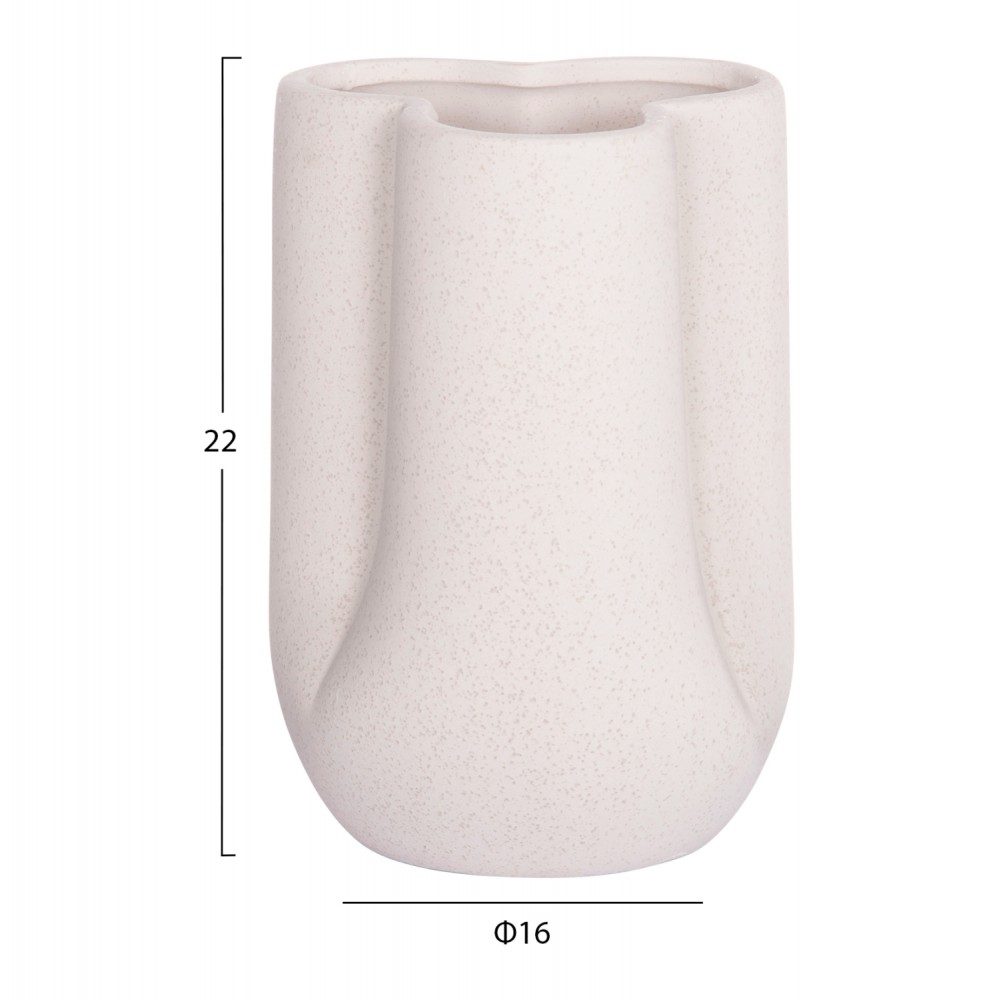 ΕΠΙΤΡΑΠΕΖΙΟ ΚΕΡΑΜΙΚΟ ΔΙΑΚΟΣΜΗΤΙΚΟ GLAΖΕ HM4613.01 ΚΡΥΣΤΑΛΛΙΚΟ ΥΠΟΛΕΥΚΟ Φ16x22Υεκ