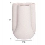 ΕΠΙΤΡΑΠΕΖΙΟ ΚΕΡΑΜΙΚΟ ΔΙΑΚΟΣΜΗΤΙΚΟ GLAΖΕ HM4613.01 ΚΡΥΣΤΑΛΛΙΚΟ ΥΠΟΛΕΥΚΟ Φ16x22Υεκ