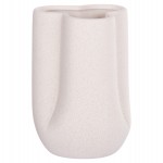 ΕΠΙΤΡΑΠΕΖΙΟ ΚΕΡΑΜΙΚΟ ΔΙΑΚΟΣΜΗΤΙΚΟ GLAΖΕ HM4613.01 ΚΡΥΣΤΑΛΛΙΚΟ ΥΠΟΛΕΥΚΟ Φ16x22Υεκ