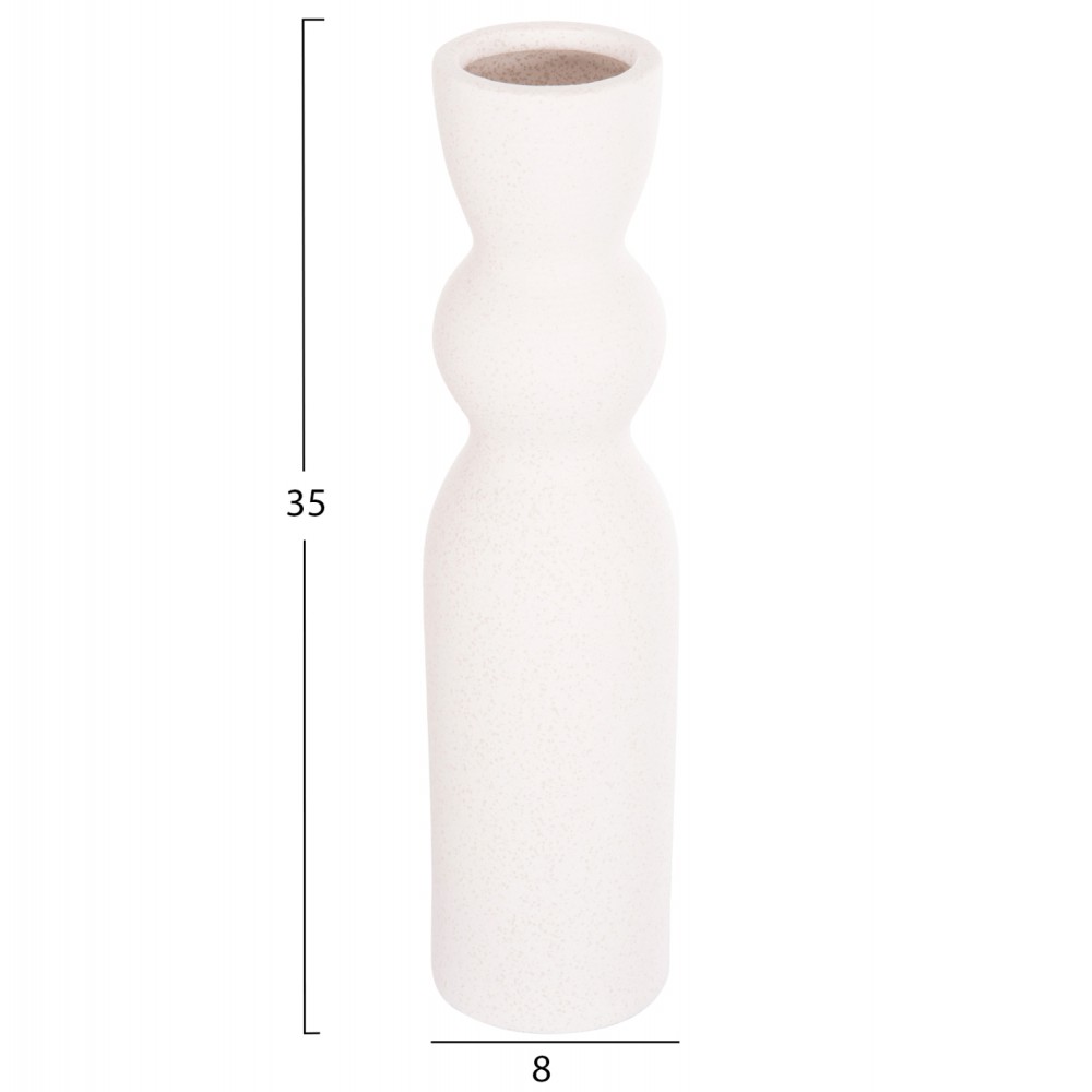 ΕΠΙΤΡΑΠΕΖΙΟ ΚΕΡΑΜΙΚΟ ΔΙΑΚΟΣΜΗΤΙΚΟ SCEPTER HM4614.01 ΚΡΥΣΤΑΛΛΙΚΟ ΥΠΟΛΕΥΚΟ Φ8x35Υεκ