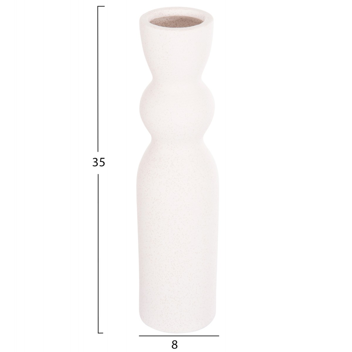 ΕΠΙΤΡΑΠΕΖΙΟ ΚΕΡΑΜΙΚΟ ΔΙΑΚΟΣΜΗΤΙΚΟ SCEPTER HM4614.01 ΚΡΥΣΤΑΛΛΙΚΟ ΥΠΟΛΕΥΚΟ Φ8x35Υεκ