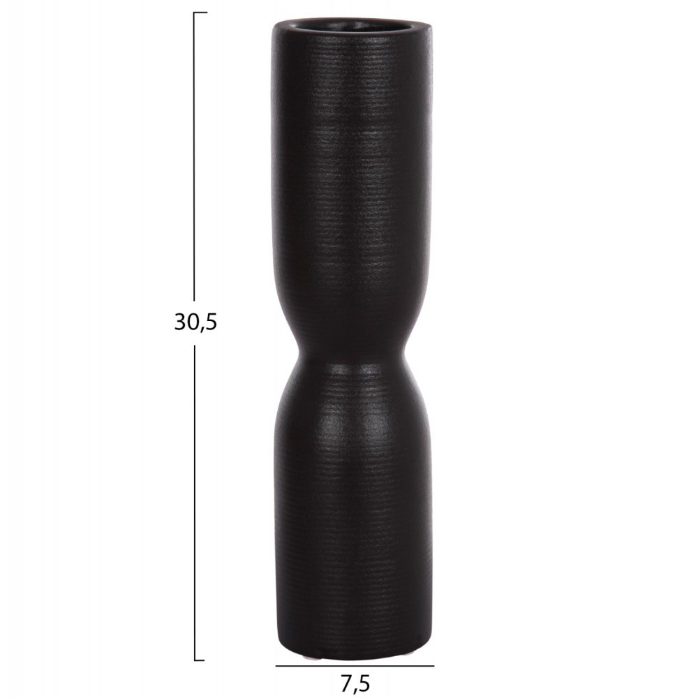 ΕΠΙΤΡΑΠΕΖΙΟ ΚΕΡΑΜΙΚΟ ΔΙΑΚΟΣΜΗΤΙΚΟ SCEPTER HM4615.02 ΜΑΥΡΟ ΜΑΤ Φ7,5x30,5Υεκ