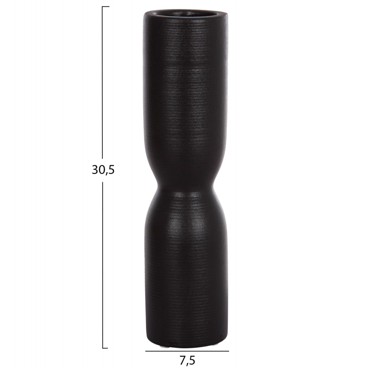 ΕΠΙΤΡΑΠΕΖΙΟ ΚΕΡΑΜΙΚΟ ΔΙΑΚΟΣΜΗΤΙΚΟ SCEPTER HM4615.02 ΜΑΥΡΟ ΜΑΤ Φ7,5x30,5Υεκ