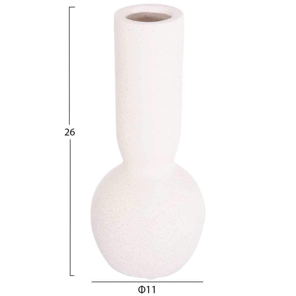 ΕΠΙΤΡΑΠΕΖΙΟ ΚΕΡΑΜΙΚΟ ΔΙΑΚΟΣΜΗΤΙΚΟ GALAD HM4616.01 ΚΡΥΣΤΑΛΛΙΚΟ ΥΠΟΛΕΥΚΟ Φ11x26Υεκ