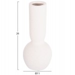 ΕΠΙΤΡΑΠΕΖΙΟ ΚΕΡΑΜΙΚΟ ΔΙΑΚΟΣΜΗΤΙΚΟ GALAD HM4616.01 ΚΡΥΣΤΑΛΛΙΚΟ ΥΠΟΛΕΥΚΟ Φ11x26Υεκ