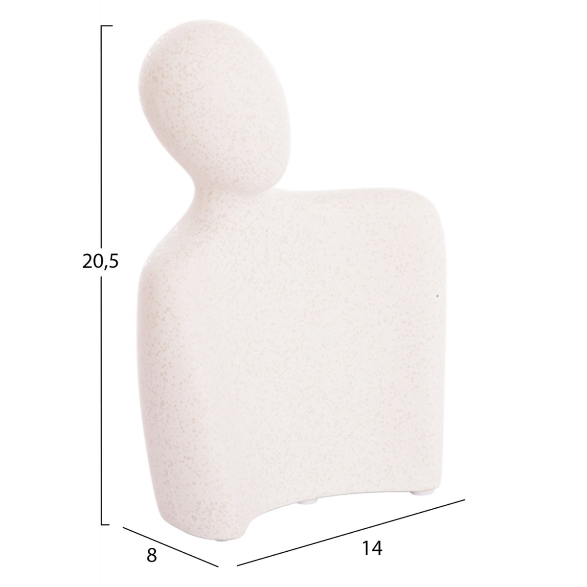 ΕΠΙΤΡΑΠΕΖΙΟ ΚΕΡΑΜΙΚΟ ΔΙΑΚΟΣΜΗΤΙΚΟ 2ΤΜΧ HUMANS HM4617 ΥΠΟΛΕΥΚΟ ΚΡΥΣΤΑΛΛΙΚΟ