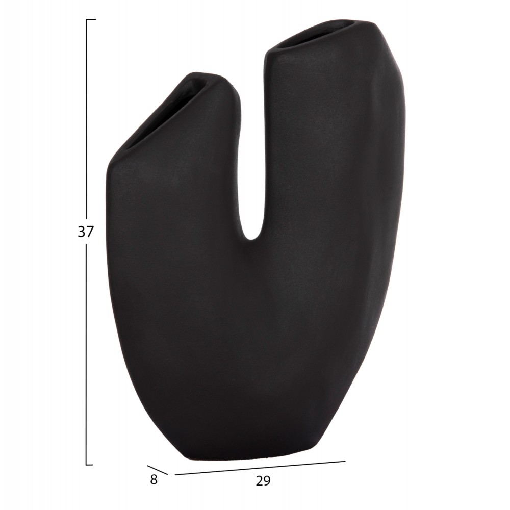 ΕΠΙΤΡΑΠΕΖΙΟ ΚΕΡΑΜΙΚΟ ΔΙΑΚΟΣΜΗΤΙΚΟ ARKEN HM4618.02 ΜΑΥΡΟ ΜΑΤ 29x8x37Υεκ