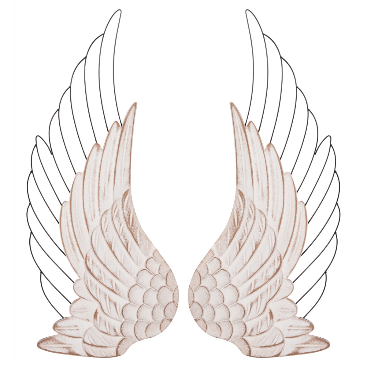 ΔΙΑΚΟΣΜΗΤΙΚΟ ΤΟΙΧΟΥ ΣΕΤ 2ΤΜΧ ΦΤΕΡΑ HM4223 MDF ΣΕ ΛΕΥΚΟ-ΜΑΥΡΟ ΜΕΤΑΛΛΟ 39x1,5x92Υ εκ.