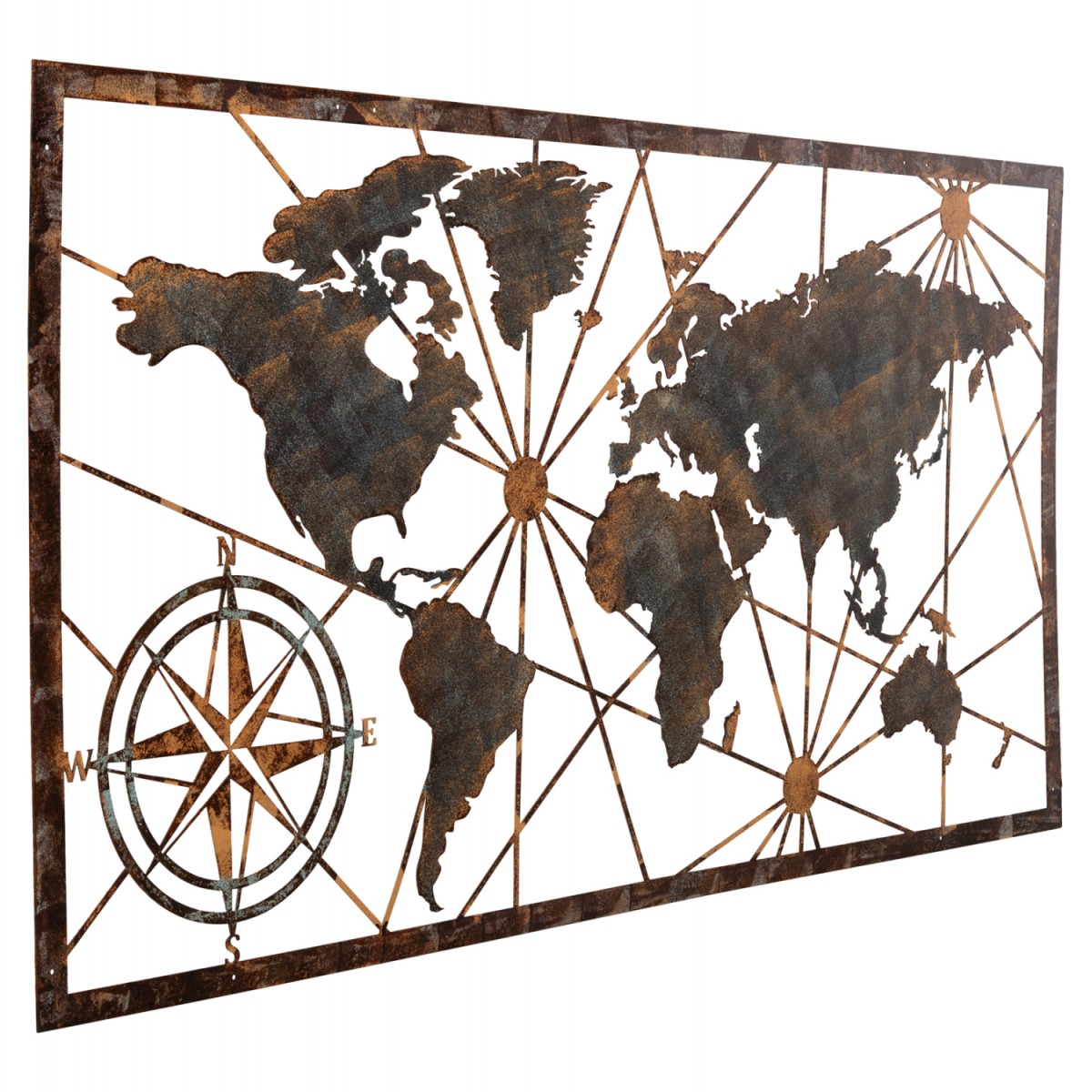 ΔΙΑΚΟΣΜΗΤΙΚΟ ΤΟΙΧΟΥ ΠΑΓΚΟΣΜΙΟΣ ΧΑΡΤΗΣ HM4656 ΜΕΤΑΛΛΟ ΧΑΛΚΙΝΟ 120x0,1x60Υεκ.