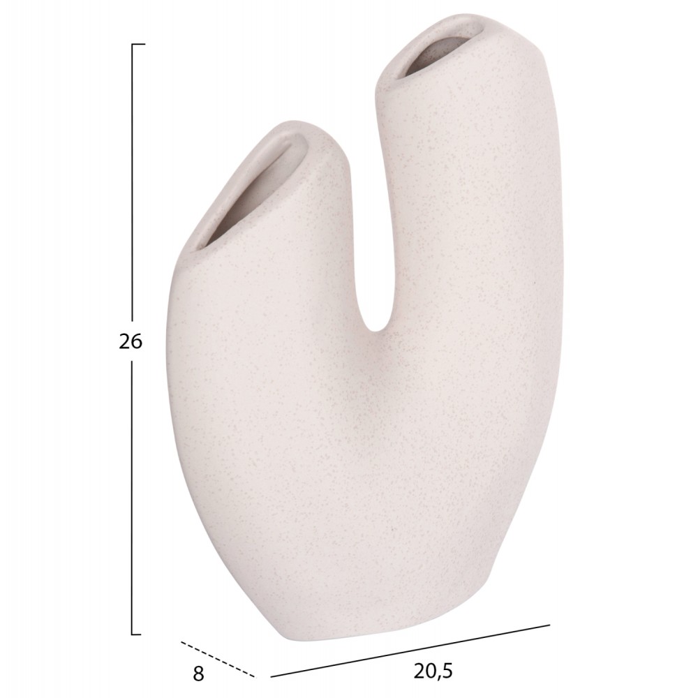 ΕΠΙΤΡΑΠΕΖΙΟ ΚΕΡΑΜΙΚΟ ΔΙΑΚΟΣΜΗΤΙΚΟ ARKEN HM4619.01 ΚΡΥΣΤΑΛΛΙΚΟ ΥΠΟΛΕΥΚΟ 20,5x8x26Υεκ