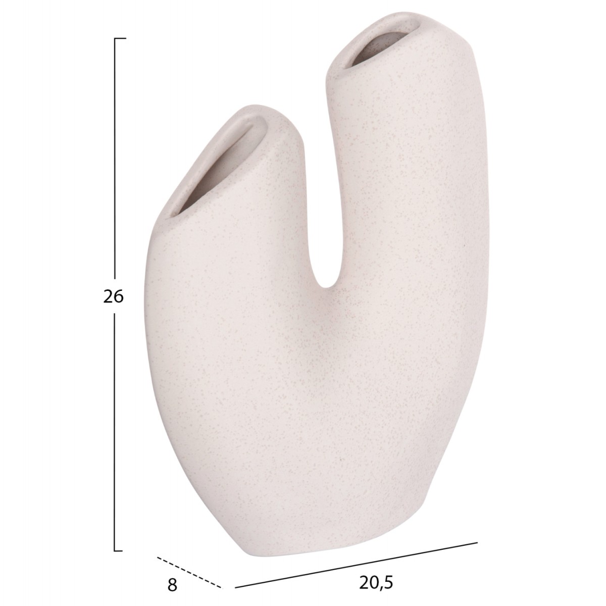 ΕΠΙΤΡΑΠΕΖΙΟ ΚΕΡΑΜΙΚΟ ΔΙΑΚΟΣΜΗΤΙΚΟ ARKEN HM4619.01 ΚΡΥΣΤΑΛΛΙΚΟ ΥΠΟΛΕΥΚΟ 20,5x8x26Υεκ