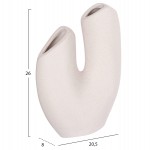 ΕΠΙΤΡΑΠΕΖΙΟ ΚΕΡΑΜΙΚΟ ΔΙΑΚΟΣΜΗΤΙΚΟ ARKEN HM4619.01 ΚΡΥΣΤΑΛΛΙΚΟ ΥΠΟΛΕΥΚΟ 20,5x8x26Υεκ