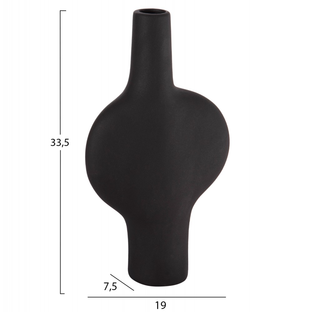 ΕΠΙΤΡΑΠΕΖΙΟ ΚΕΡΑΜΙΚΟ ΔΙΑΚΟΣΜΗΤΙΚΟ ΣΕΙΡΑ ARKEN HM4620.02 ΜΑΥΡΟ ΜΑΤ 19x7,5x33,5Υεκ