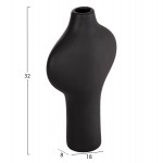 ΕΠΙΤΡΑΠΕΖΙΟ ΚΕΡΑΜΙΚΟ ΔΙΑΚΟΣΜΗΤΙΚΟ ΣΕΙΡΑ ARKEN HM4621.02 ΜΑΥΡΟ ΜΑΤ 18,5x8,5x32Υεκ