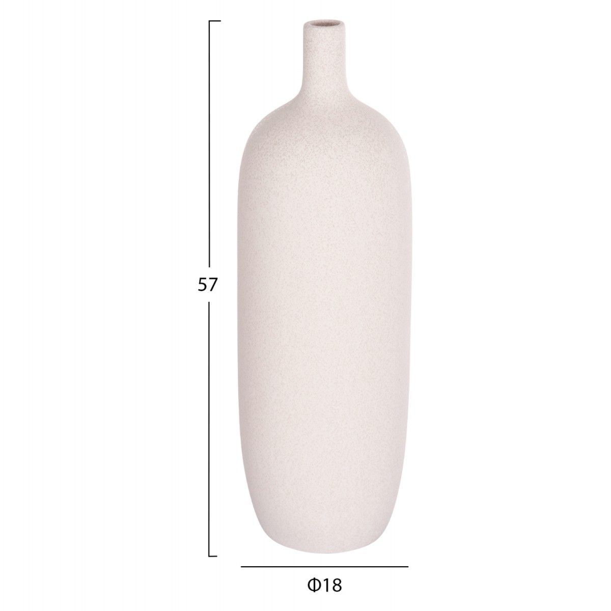 ΕΠΙΤΡΑΠΕΖΙΟ ΚΕΡΑΜΙΚΟ ΔΙΑΚΟΣΜΗΤΙΚΟ GALAD HM4623.01 ΚΡΥΣΤΑΛΛΙΚΟ ΥΠΟΛΕΥΚΟ Φ18x57Υεκ