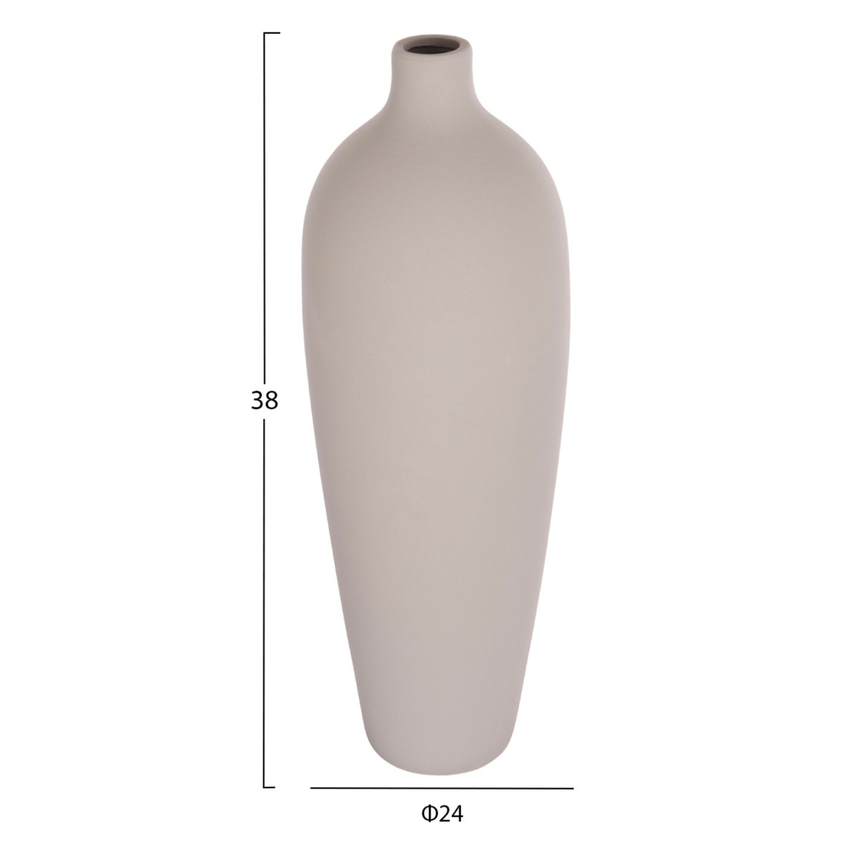 ΕΠΙΤΡΑΠΕΖΙΟ ΚΕΡΑΜΙΚΟ ΔΙΑΚΟΣΜΗΤΙΚΟ GALAD HM4624.03 ΓΚΡΙ ΜΑΤ Φ24x70Υεκ