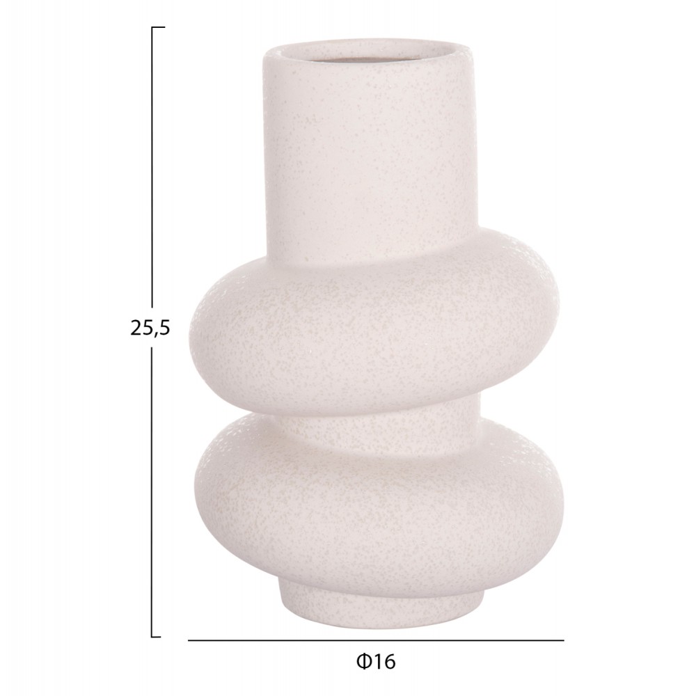 ΕΠΙΤΡΑΠΕΖΙΟ ΚΕΡΑΜΙΚΟ ΔΙΑΚΟΣΜΗΤΙΚΟ ROOK HM4627.01 ΥΠΟΛΕΥΚΟ ΚΡΥΣΤΑΛΛΙΚΟ Φ16x25,5Υεκ