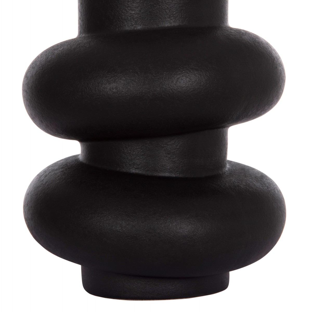 ΕΠΙΤΡΑΠΕΖΙΟ ΚΕΡΑΜΙΚΟ ΔΙΑΚΟΣΜΗΤΙΚΟ ROOK HM4627.02 ΜΑΥΡΟ ΜΑΤ Φ16x25,5Υεκ