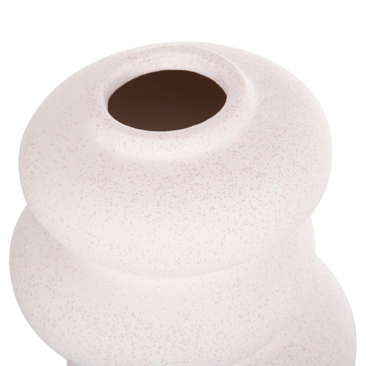 ΕΠΙΤΡΑΠΕΖΙΟ ΚΕΡΑΜΙΚΟ ΔΙΑΚΟΣΜΗΤΙΚΟ ROOK HM4628.01 ΥΠΟΛΕΥΚΟ ΚΡΥΣΤΑΛΛΙΚΟ Φ14x19Υεκ