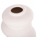 ΕΠΙΤΡΑΠΕΖΙΟ ΚΕΡΑΜΙΚΟ ΔΙΑΚΟΣΜΗΤΙΚΟ ROOK HM4628.01 ΥΠΟΛΕΥΚΟ ΚΡΥΣΤΑΛΛΙΚΟ Φ14x19Υεκ