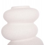 ΕΠΙΤΡΑΠΕΖΙΟ ΚΕΡΑΜΙΚΟ ΔΙΑΚΟΣΜΗΤΙΚΟ ROOK HM4628.01 ΥΠΟΛΕΥΚΟ ΚΡΥΣΤΑΛΛΙΚΟ Φ14x19Υεκ