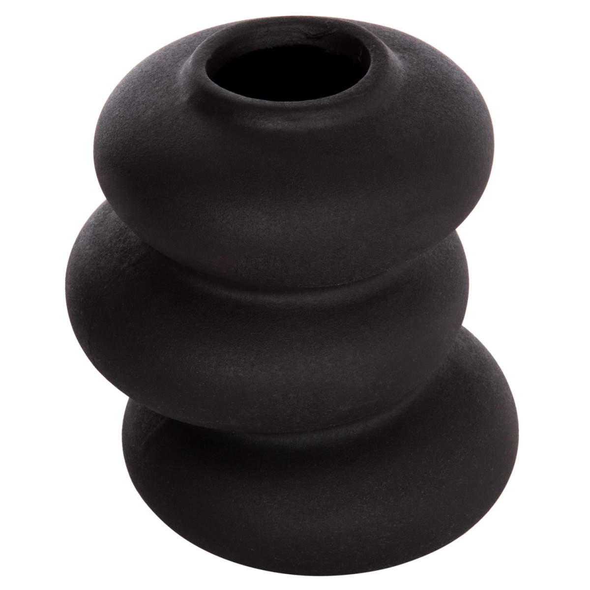 ΕΠΙΤΡΑΠΕΖΙΟ ΚΕΡΑΜΙΚΟ ΔΙΑΚΟΣΜΗΤΙΚΟ ROOK HM4628.02 ΜΑΥΡΟ ΜΑΤ Φ14x19Υεκ