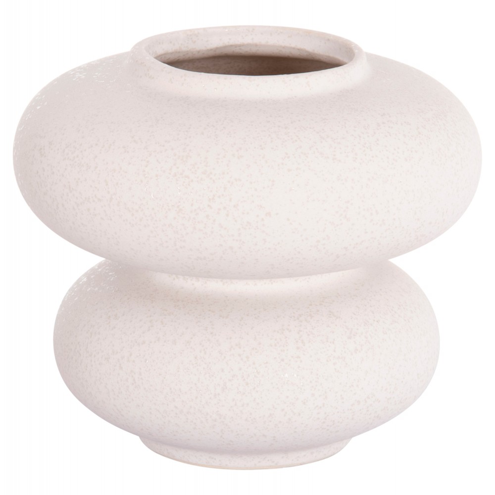 ΕΠΙΤΡΑΠΕΖΙΟ ΚΕΡΑΜΙΚΟ ΔΙΑΚΟΣΜΗΤΙΚΟ ROOK HM4629.01 ΥΠΟΛΕΥΚΟ ΚΡΥΣΤΑΛΛΙΚΟ Φ18x17Υεκ