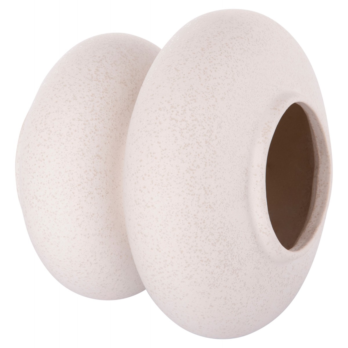 ΕΠΙΤΡΑΠΕΖΙΟ ΚΕΡΑΜΙΚΟ ΔΙΑΚΟΣΜΗΤΙΚΟ ROOK HM4629.01 ΥΠΟΛΕΥΚΟ ΚΡΥΣΤΑΛΛΙΚΟ Φ18x17Υεκ