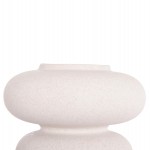 ΕΠΙΤΡΑΠΕΖΙΟ ΚΕΡΑΜΙΚΟ ΔΙΑΚΟΣΜΗΤΙΚΟ ROOK HM4629.01 ΥΠΟΛΕΥΚΟ ΚΡΥΣΤΑΛΛΙΚΟ Φ18x17Υεκ