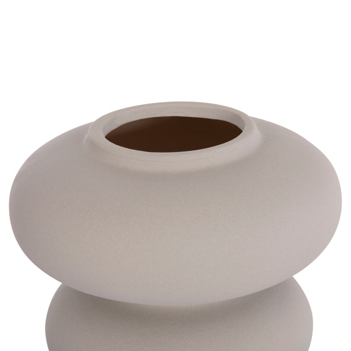 ΕΠΙΤΡΑΠΕΖΙΟ ΚΕΡΑΜΙΚΟ ΔΙΑΚΟΣΜΗΤΙΚΟ ROOK HM4629.03 ΓΚΡΙ ΜΑΤ Φ18x17Υεκ